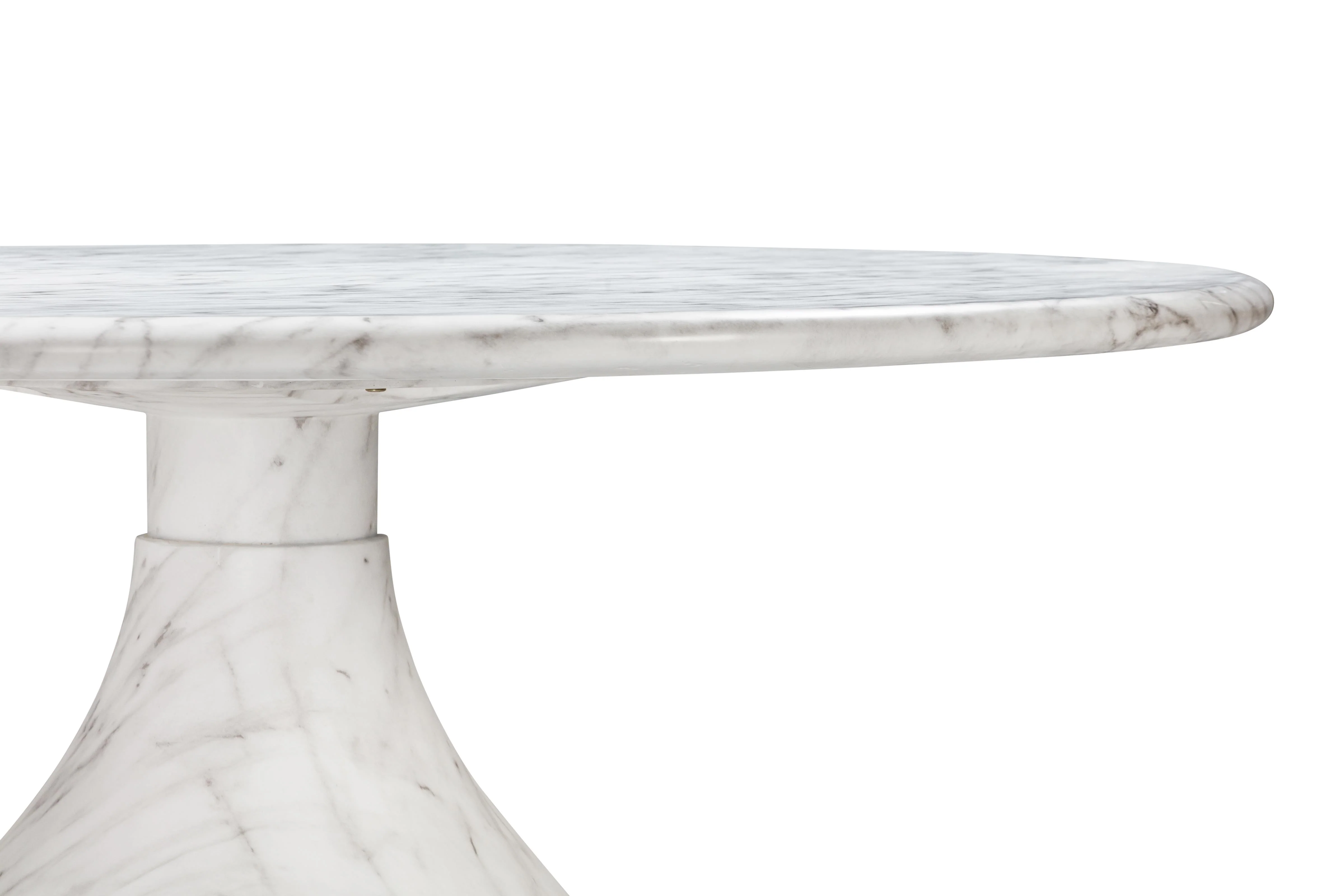 Aqua Round Dining Table Marble Finish - 1.5m - Image 6
