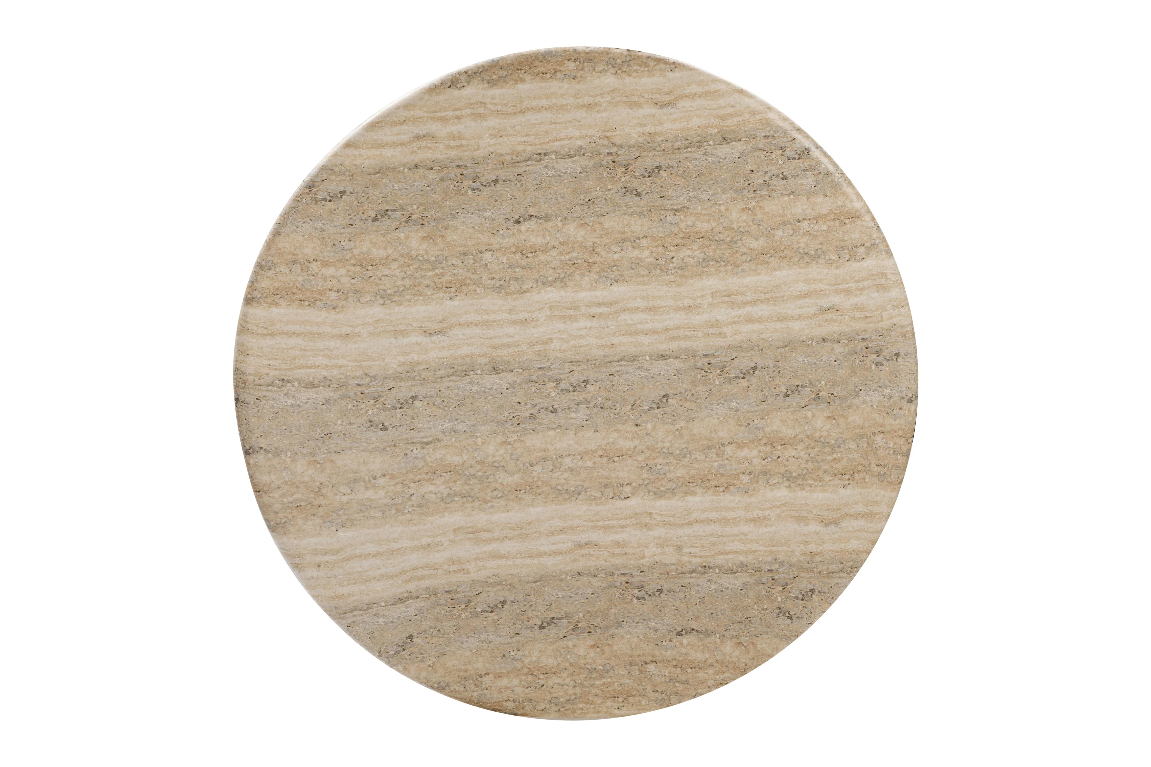 Aqua Round Dining Table Travertine Finish - 1.5m - Image 3
