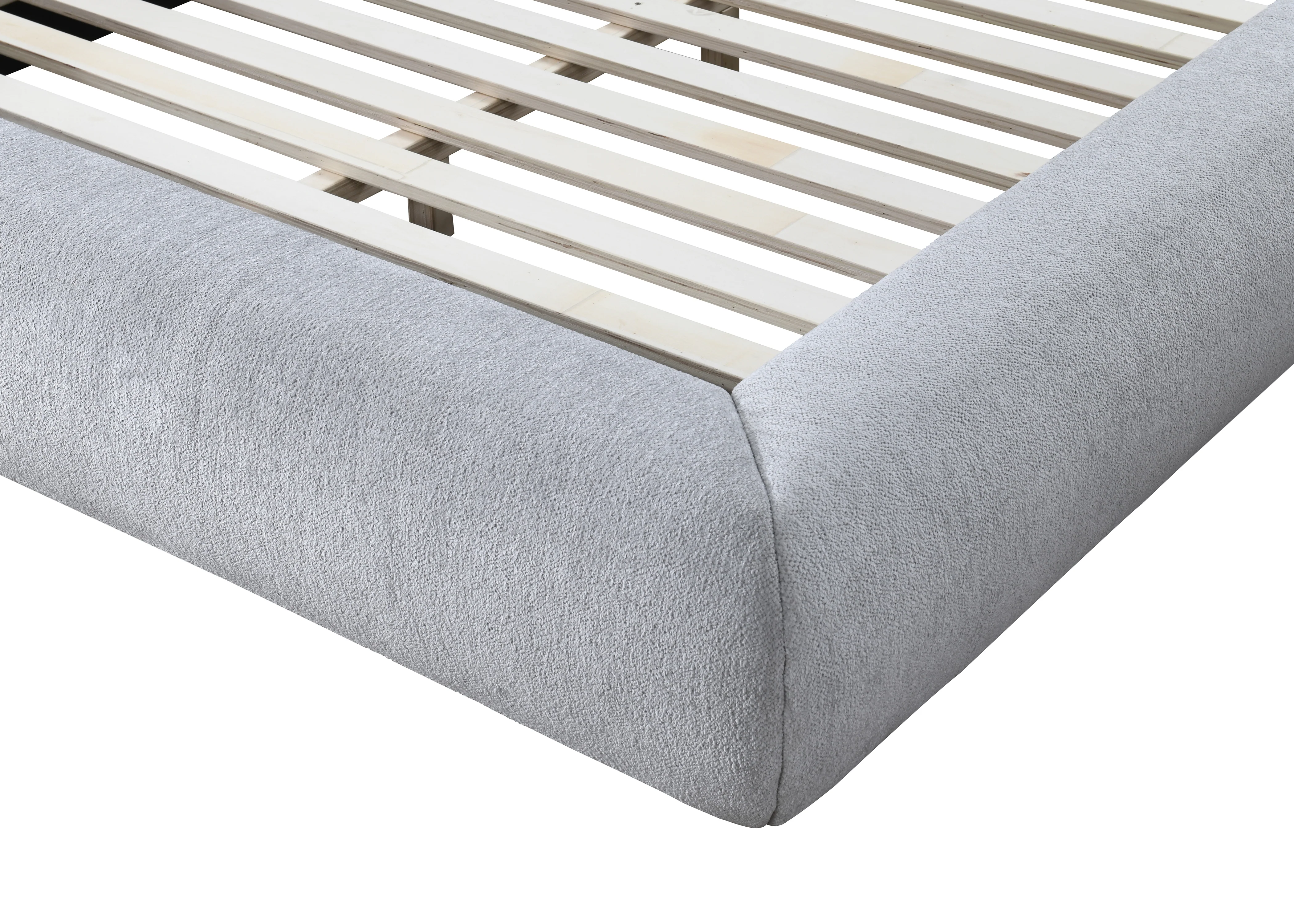 Barossa Queen Bed Light Grey - Image 5