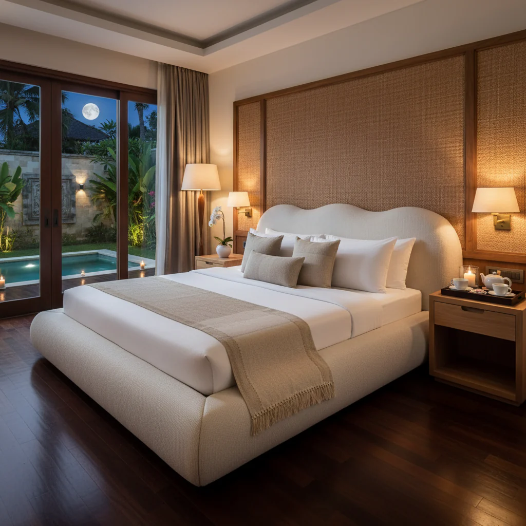 Biarritz Queen Bed Beige - Image 4