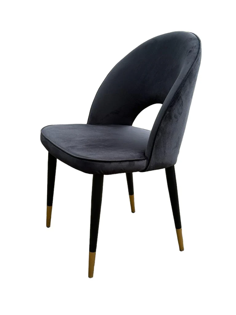 Bourdain Dining Chair Black Velvet - Image 6