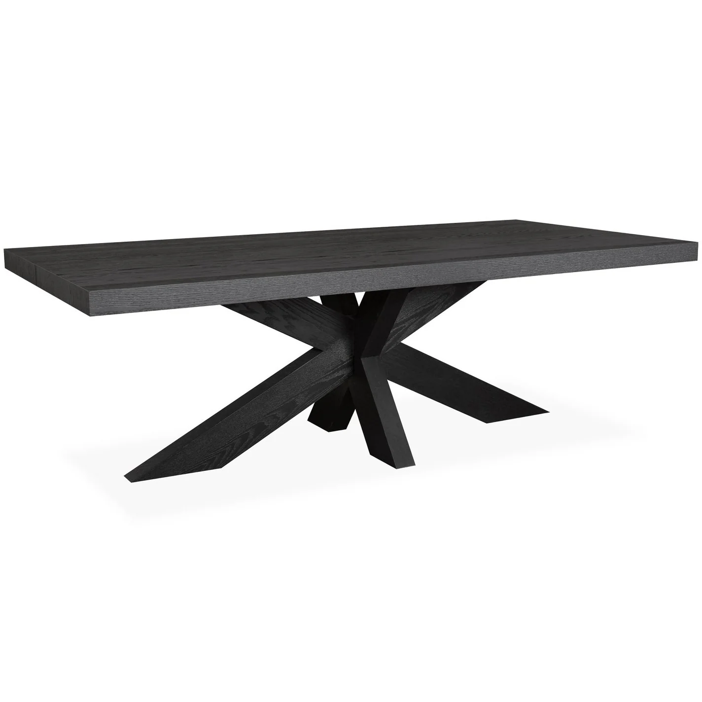 Cubano Rectangle Dining Table Black - 2.4m - Image 3
