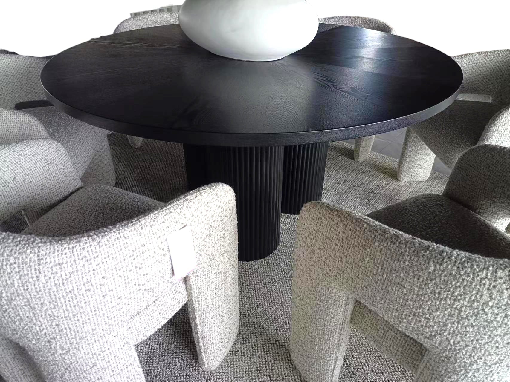 Flauto Fluted Round Dining Table - 1.5m - Image 3