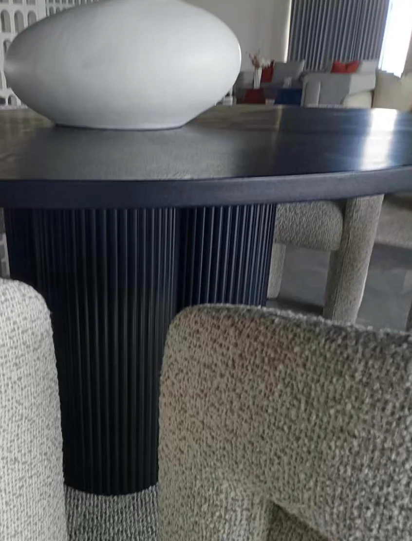 Flauto Fluted Round Dining Table - 1.5m - Image 5