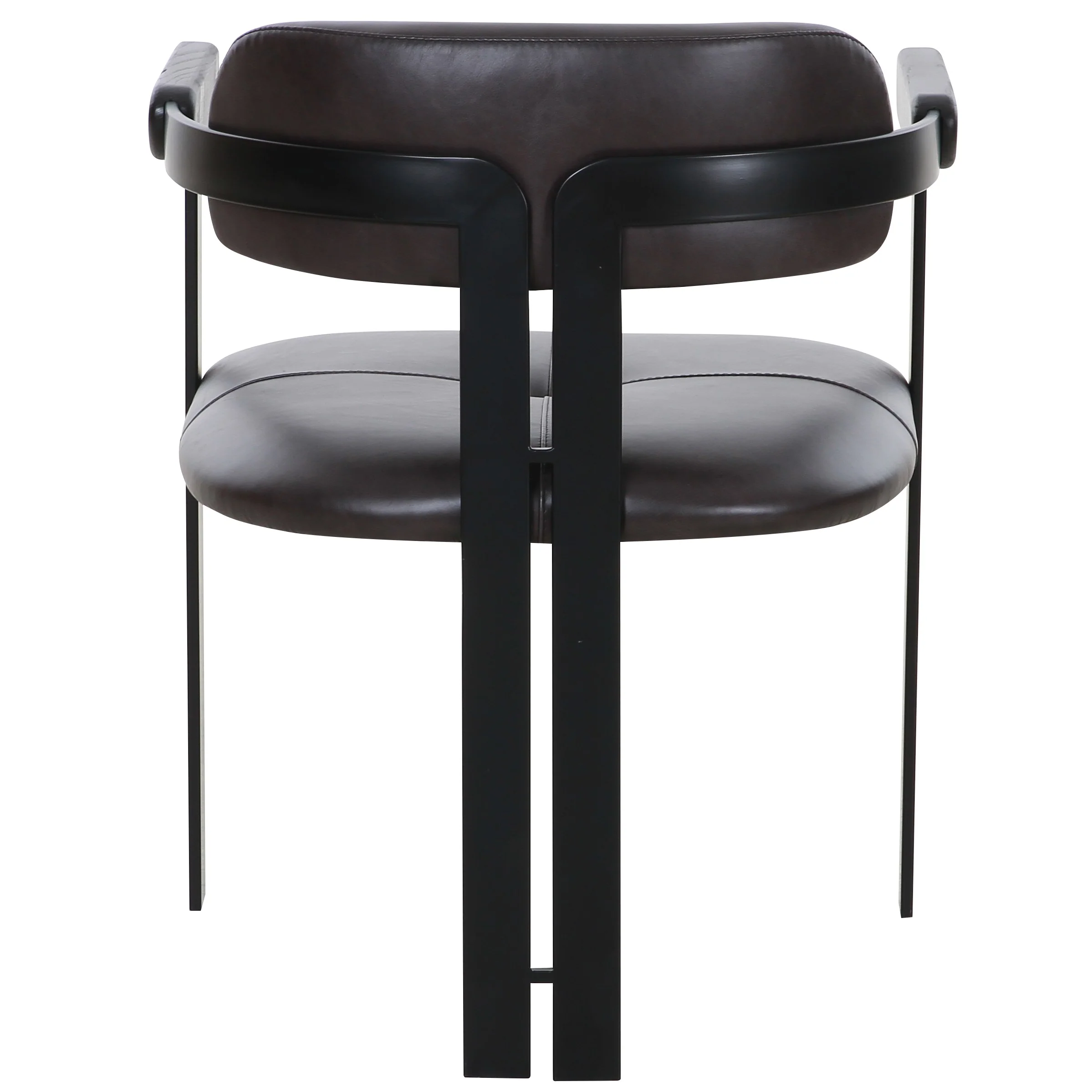 Galileo Black Leather Dining Chair - Image 4