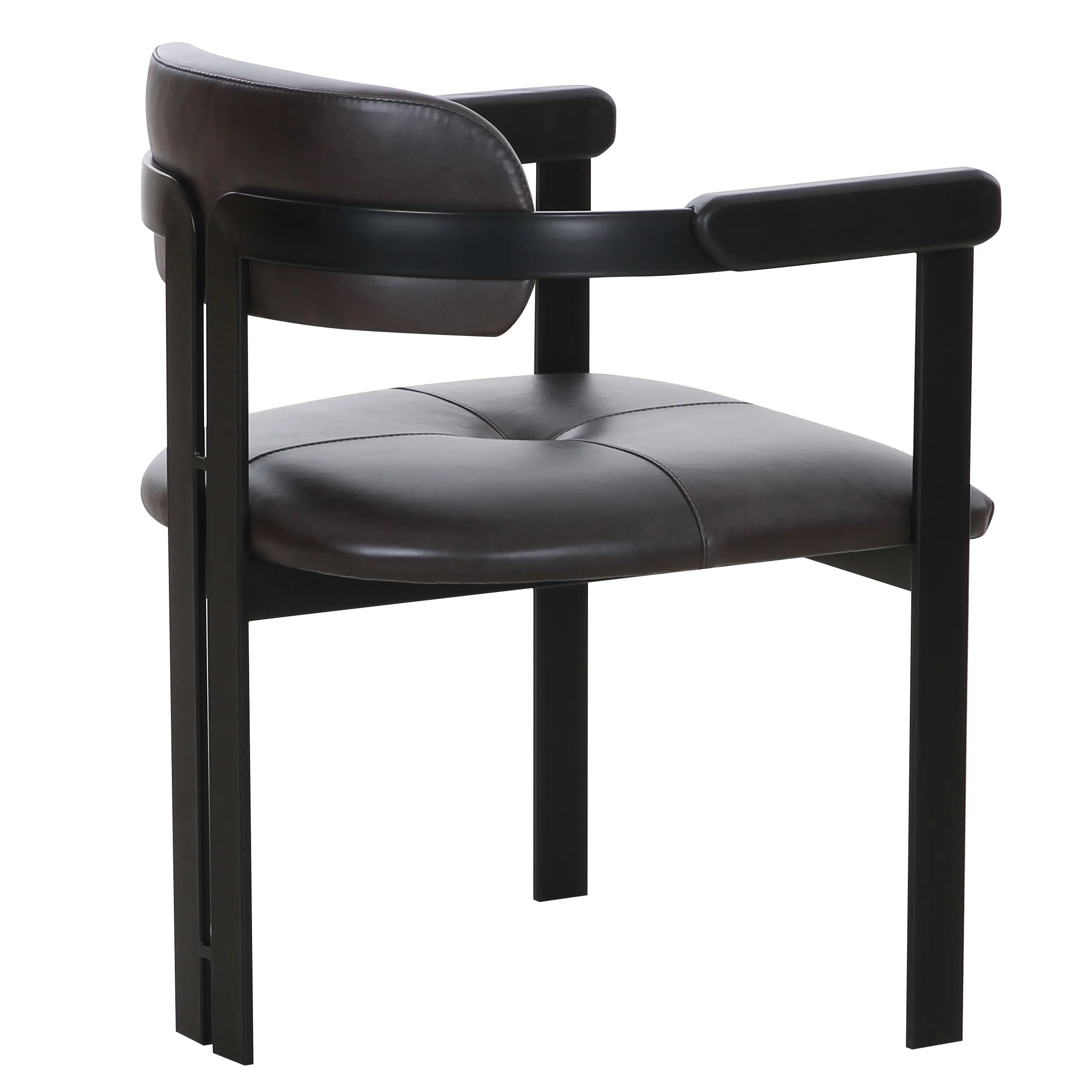 Galileo Black Leather Dining Chair - Image 5
