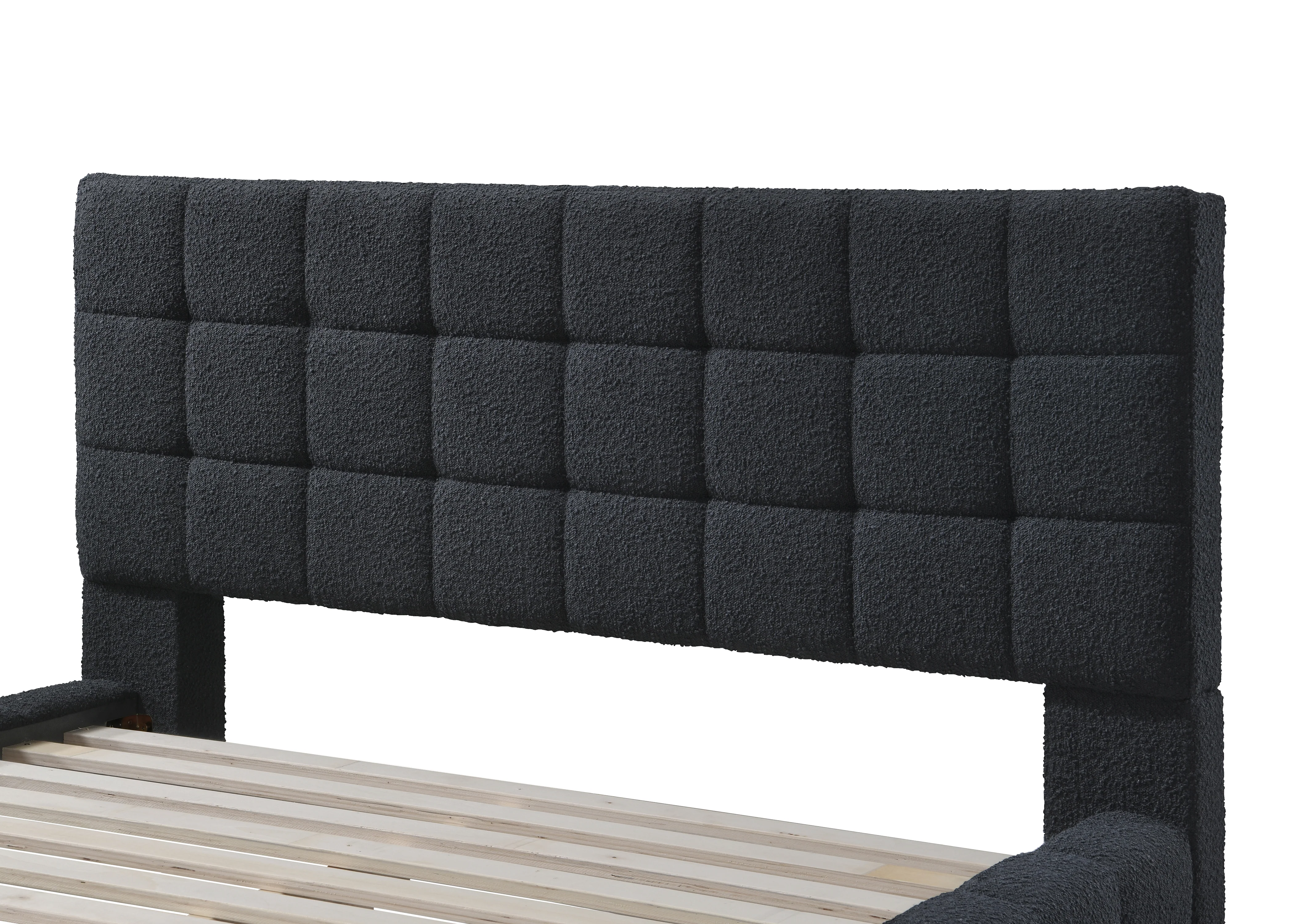 Highlands King Bed Black Boucle - Image 5