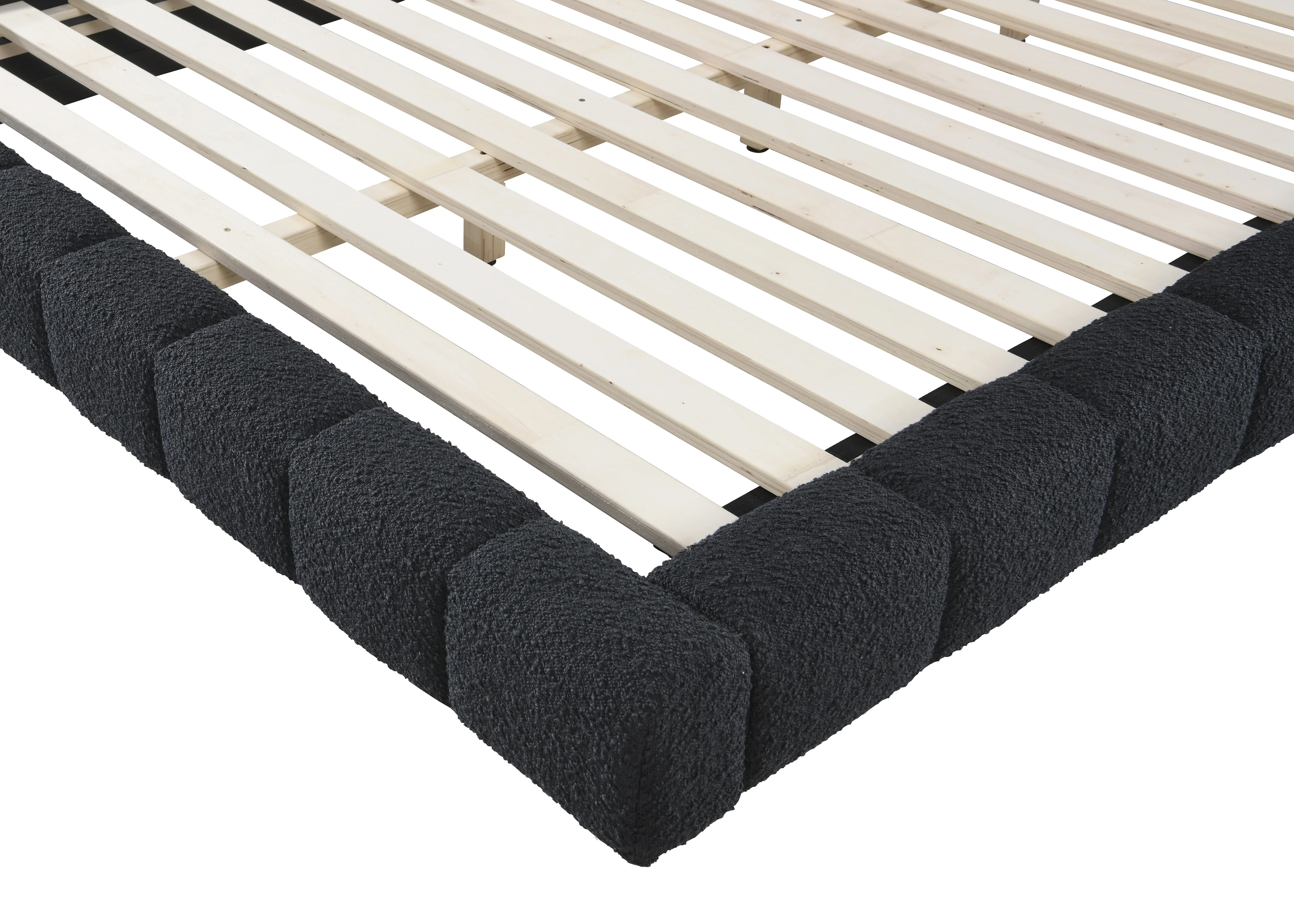 Highlands King Bed Black Boucle - Image 6