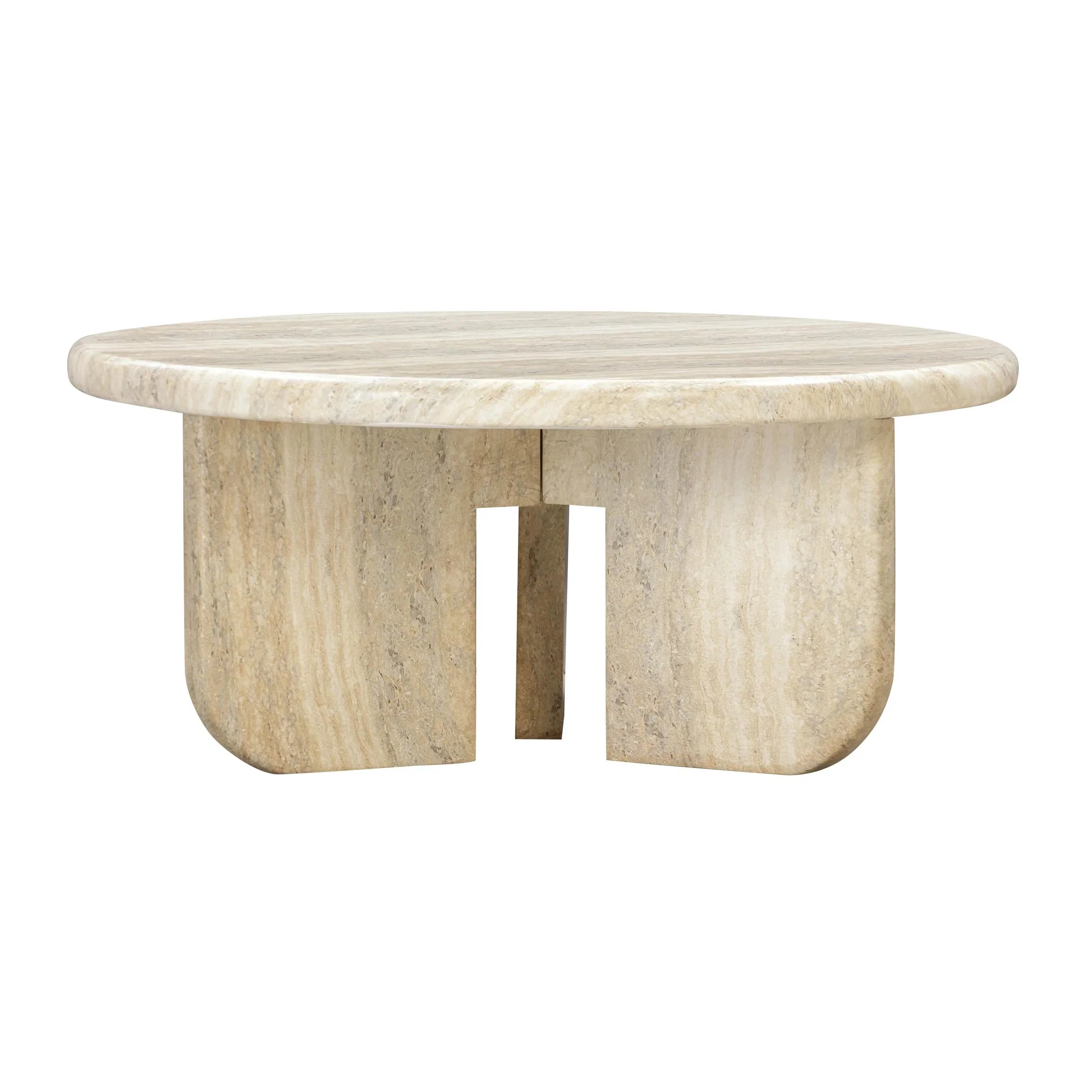 Italiano Coffee Table Travertine Finish - Image 6