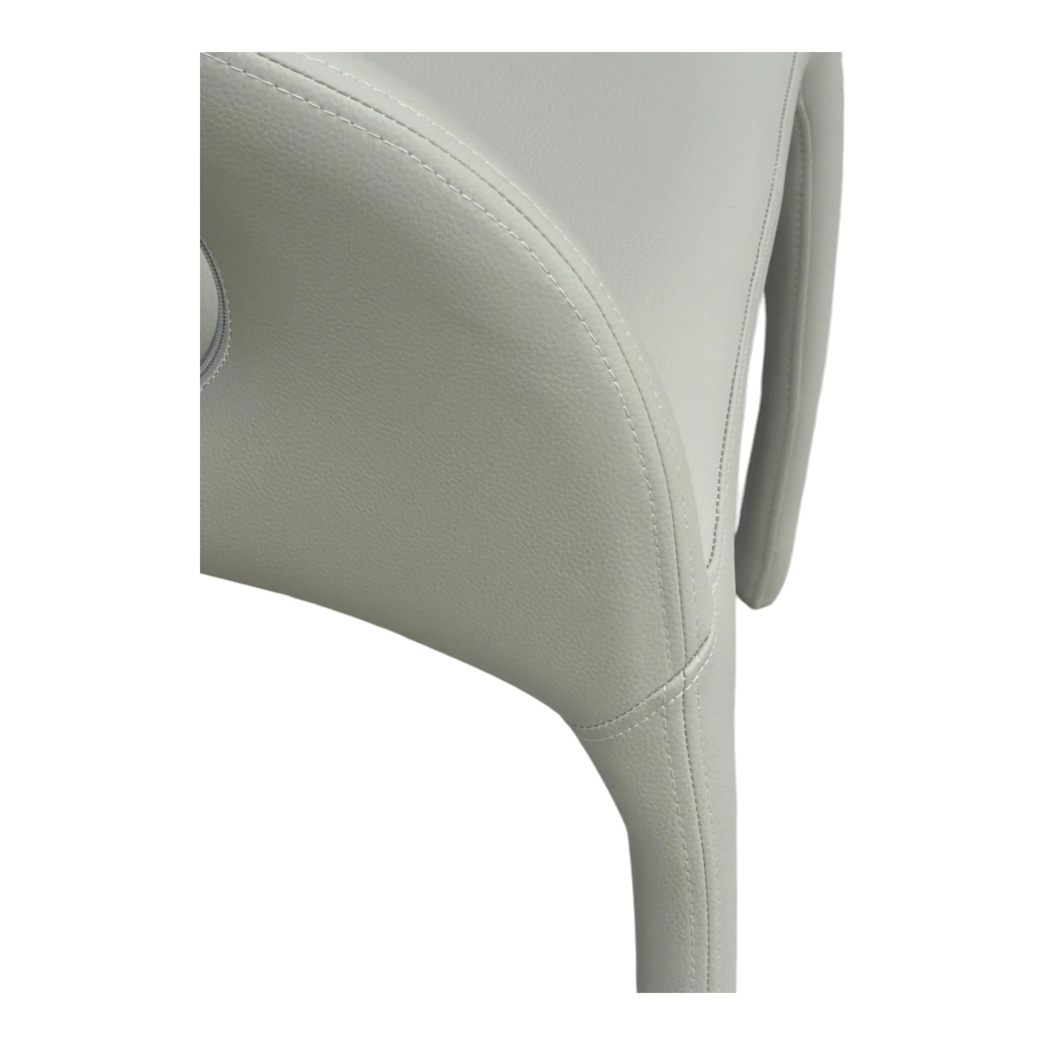 Lorenzo Dining Chair Light Grey/Beige Leather Look - Image 10