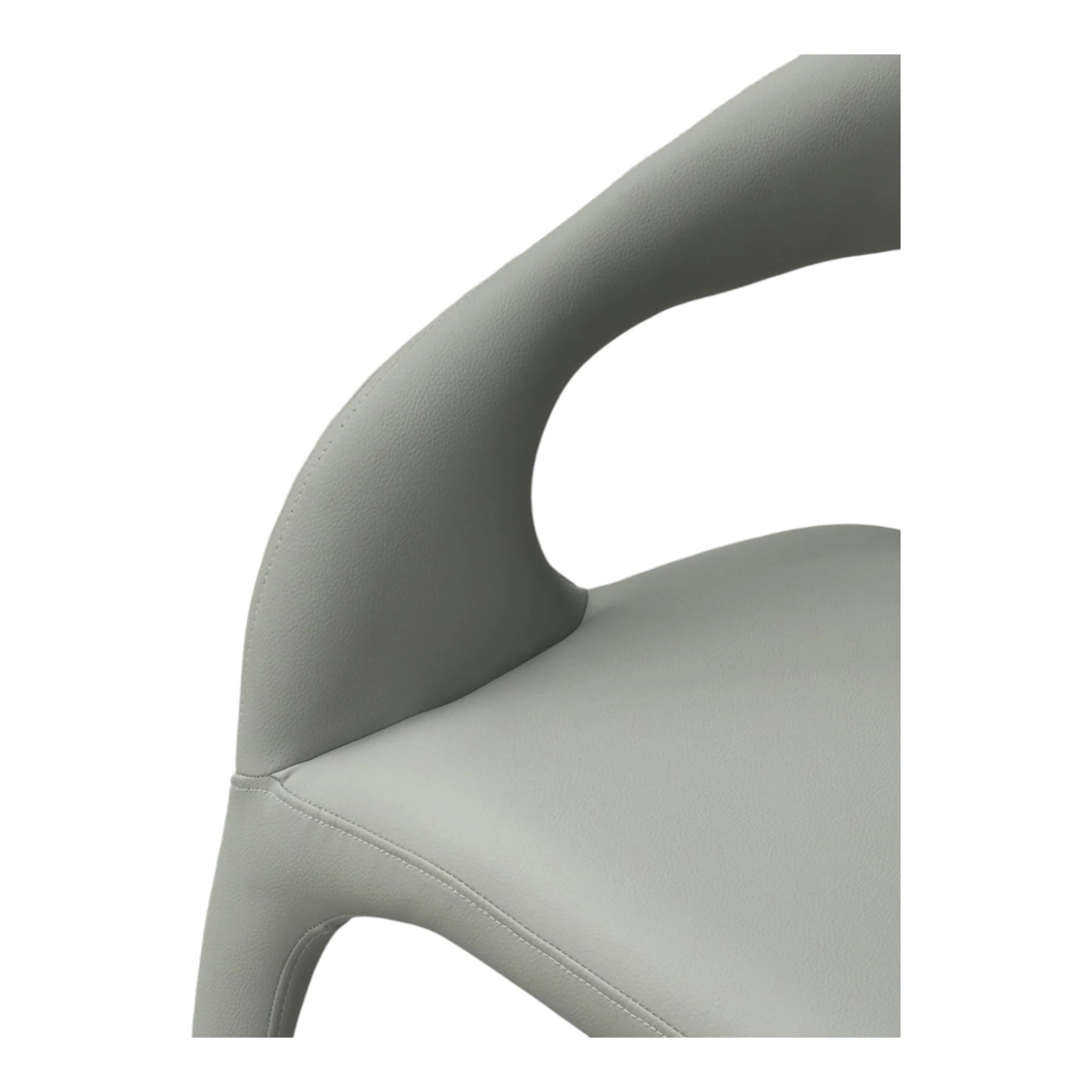 Lorenzo Dining Chair Light Grey/Beige Leather Look - Image 7