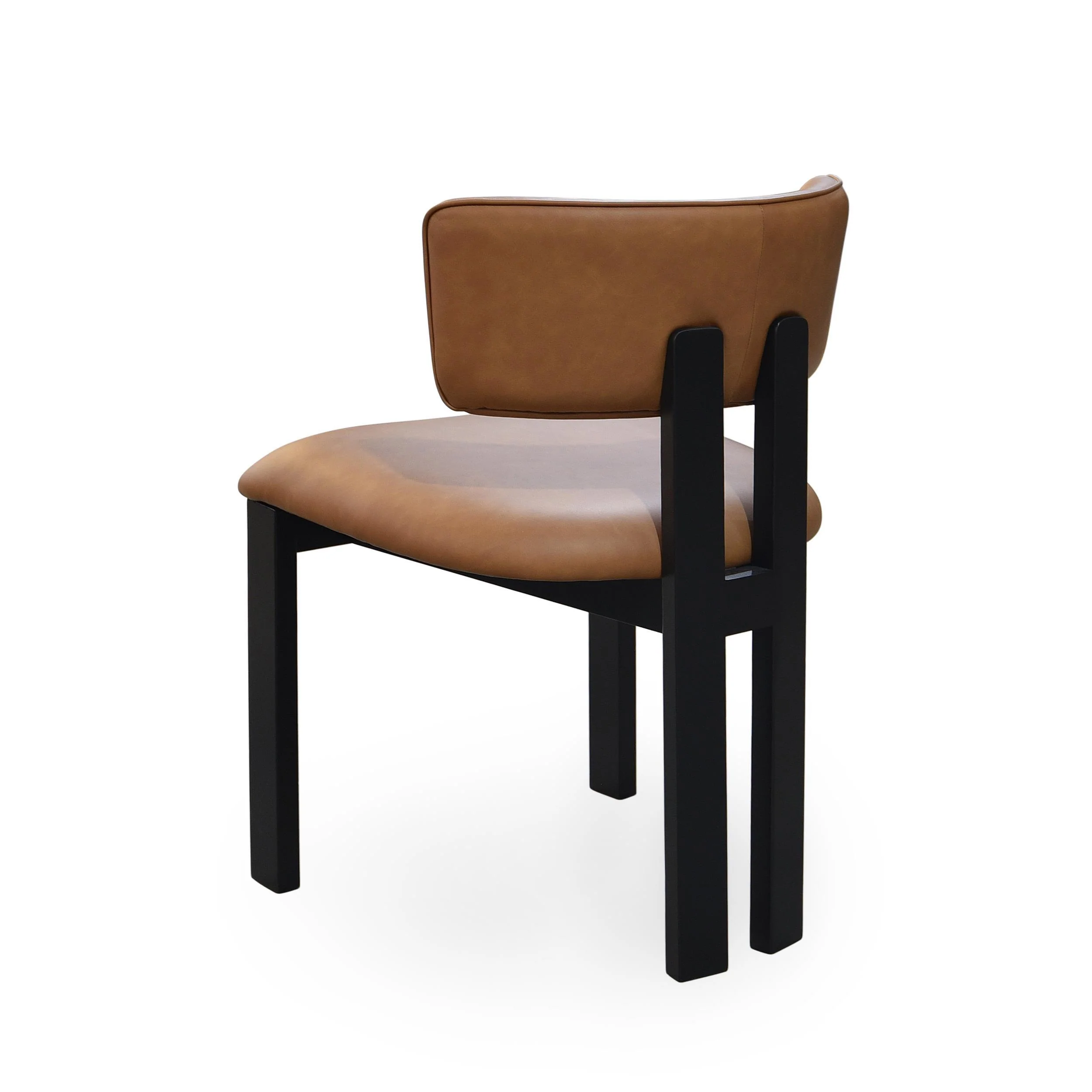 Modenese Dining Chair Tan Leather - Image 5