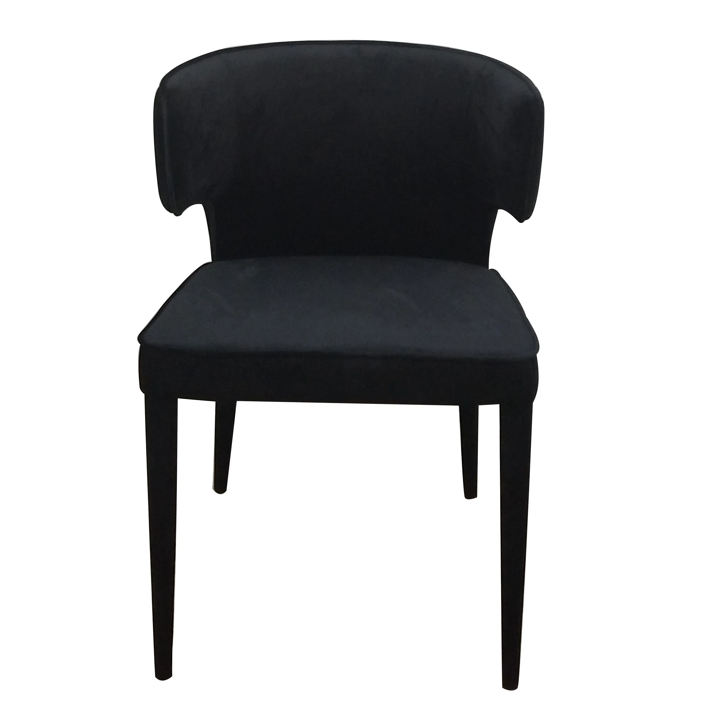 Portofino Dining Chair Black Velvet - Image 3