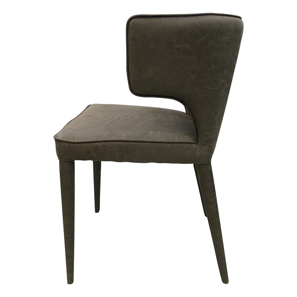 Portofino Dining Chair Mottled Grey Leather Look - Image 4