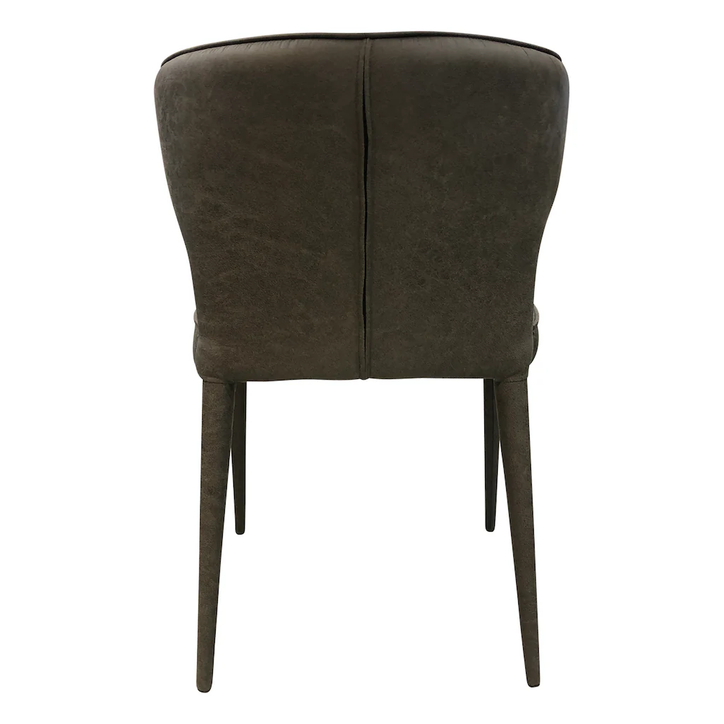 Portofino Dining Chair Mottled Grey Leather Look - Image 5