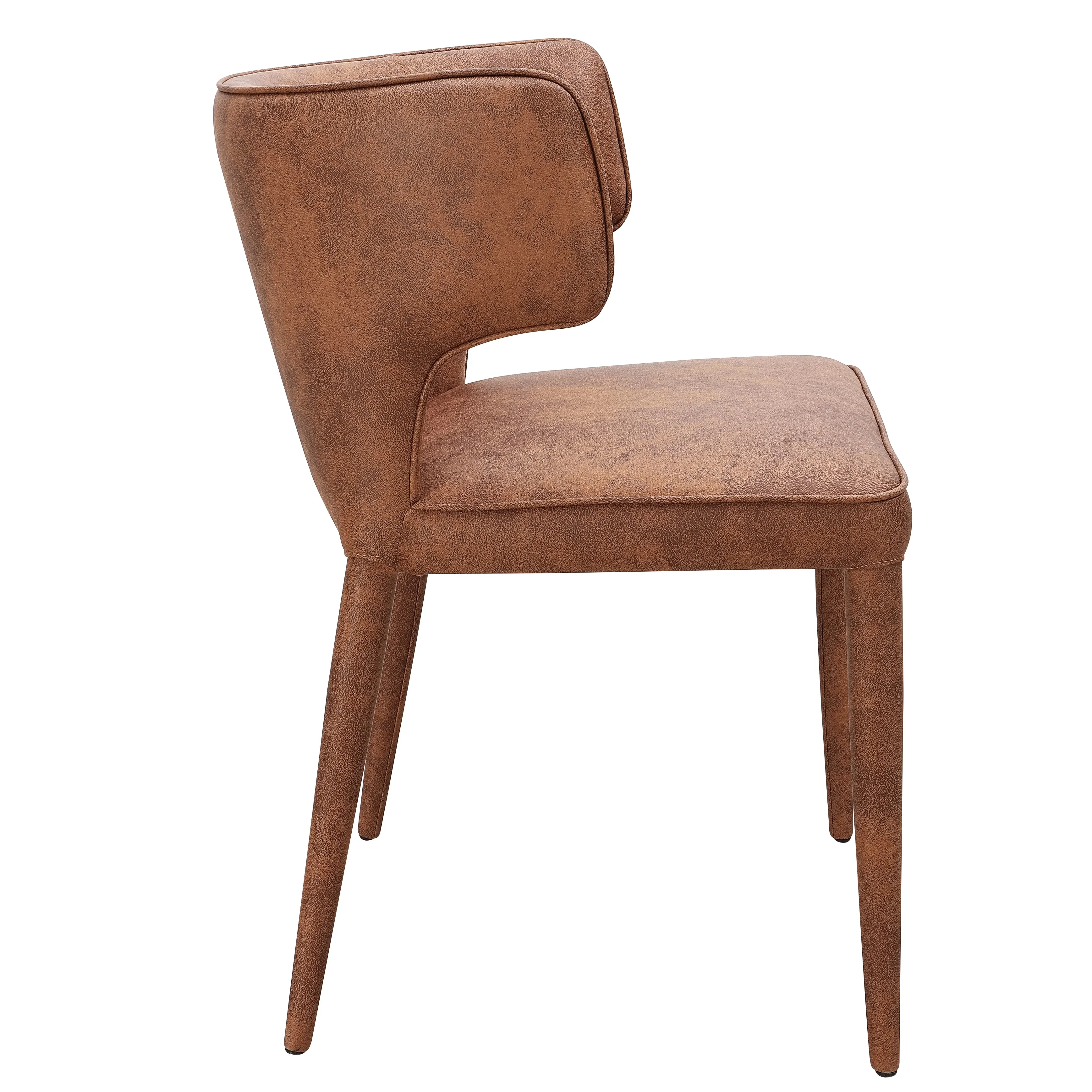 Portofino Dining Chair Tan Leather Look - Image 4