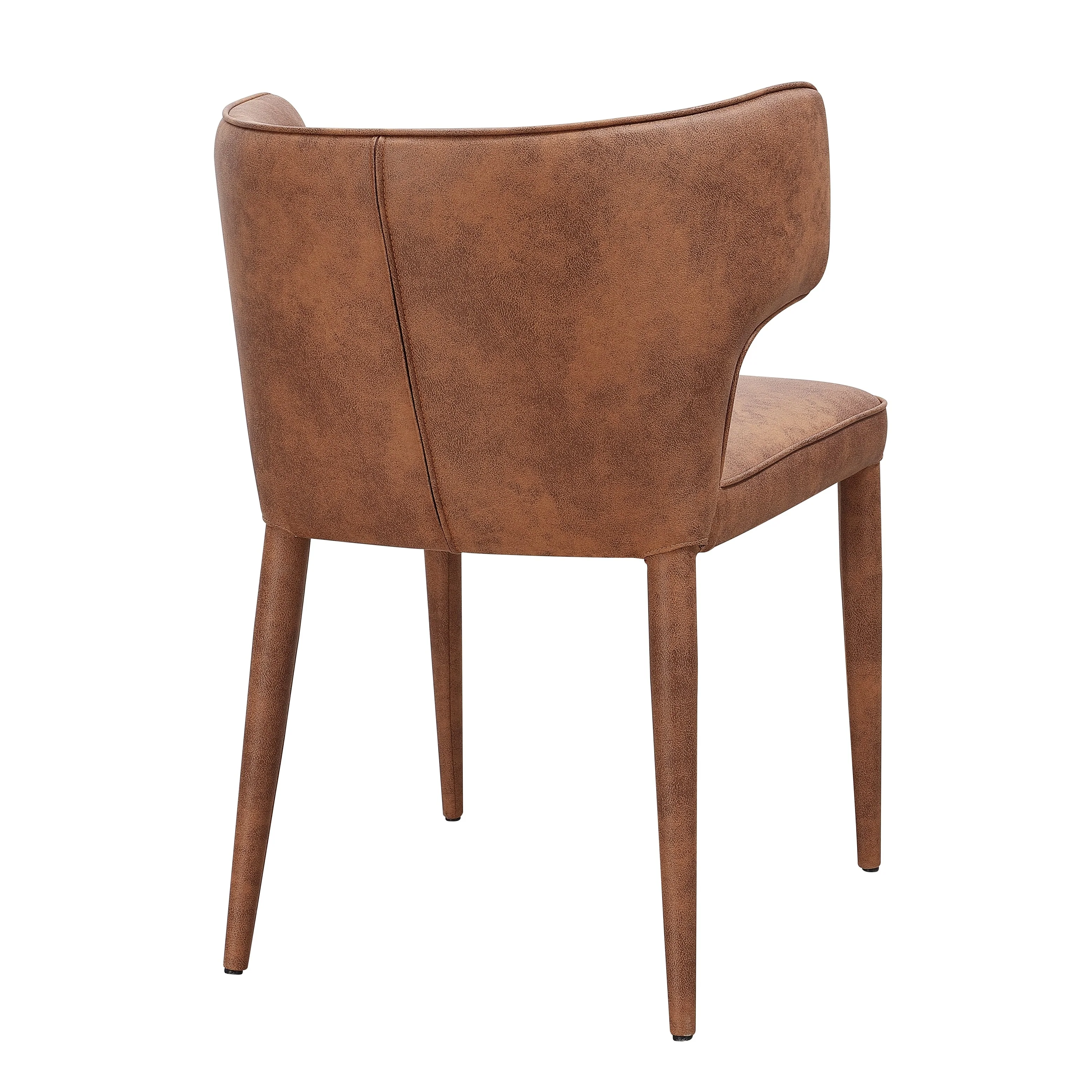 Portofino Dining Chair Tan Leather Look - Image 5