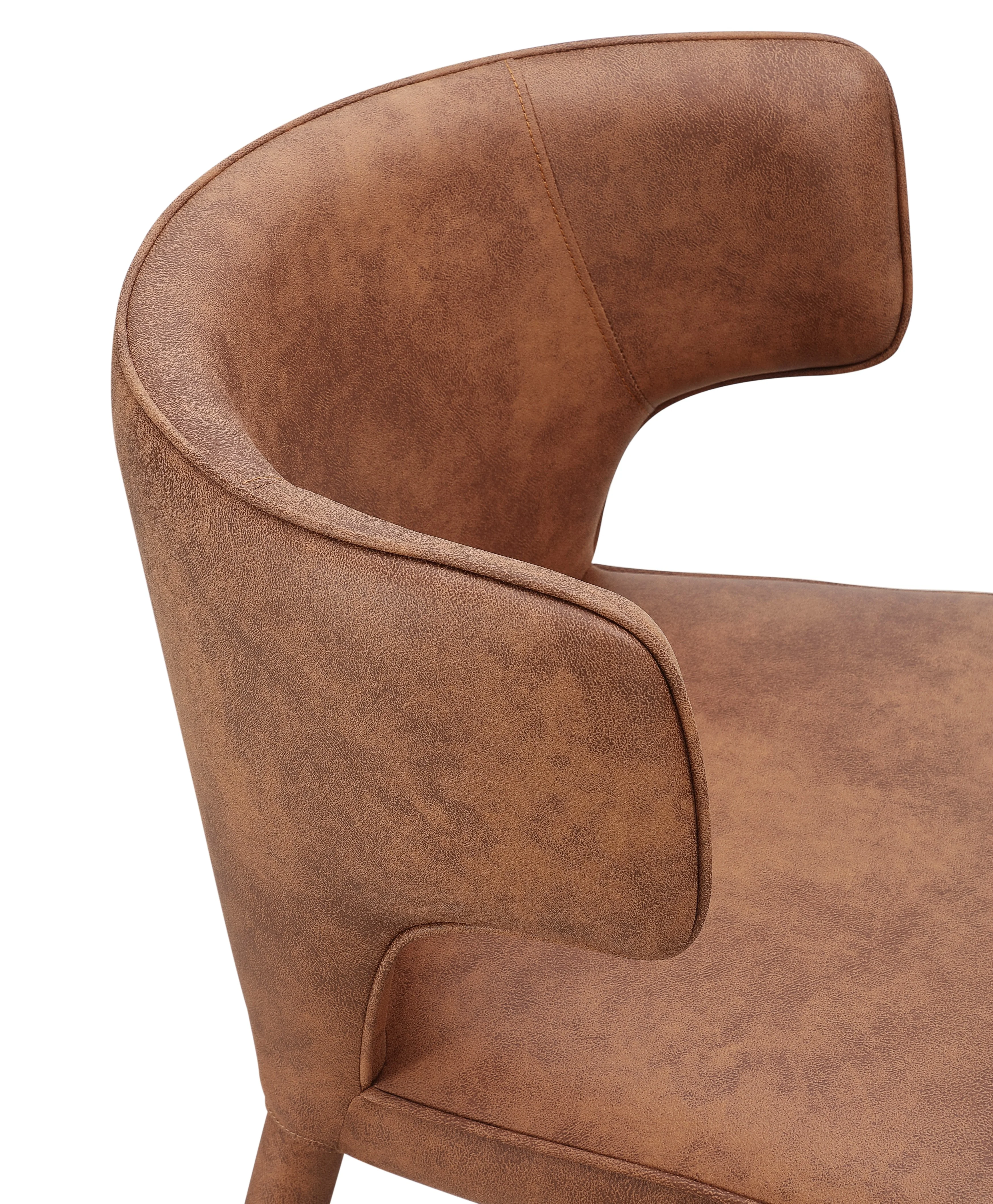 Portofino Dining Chair Tan Leather Look - Image 7