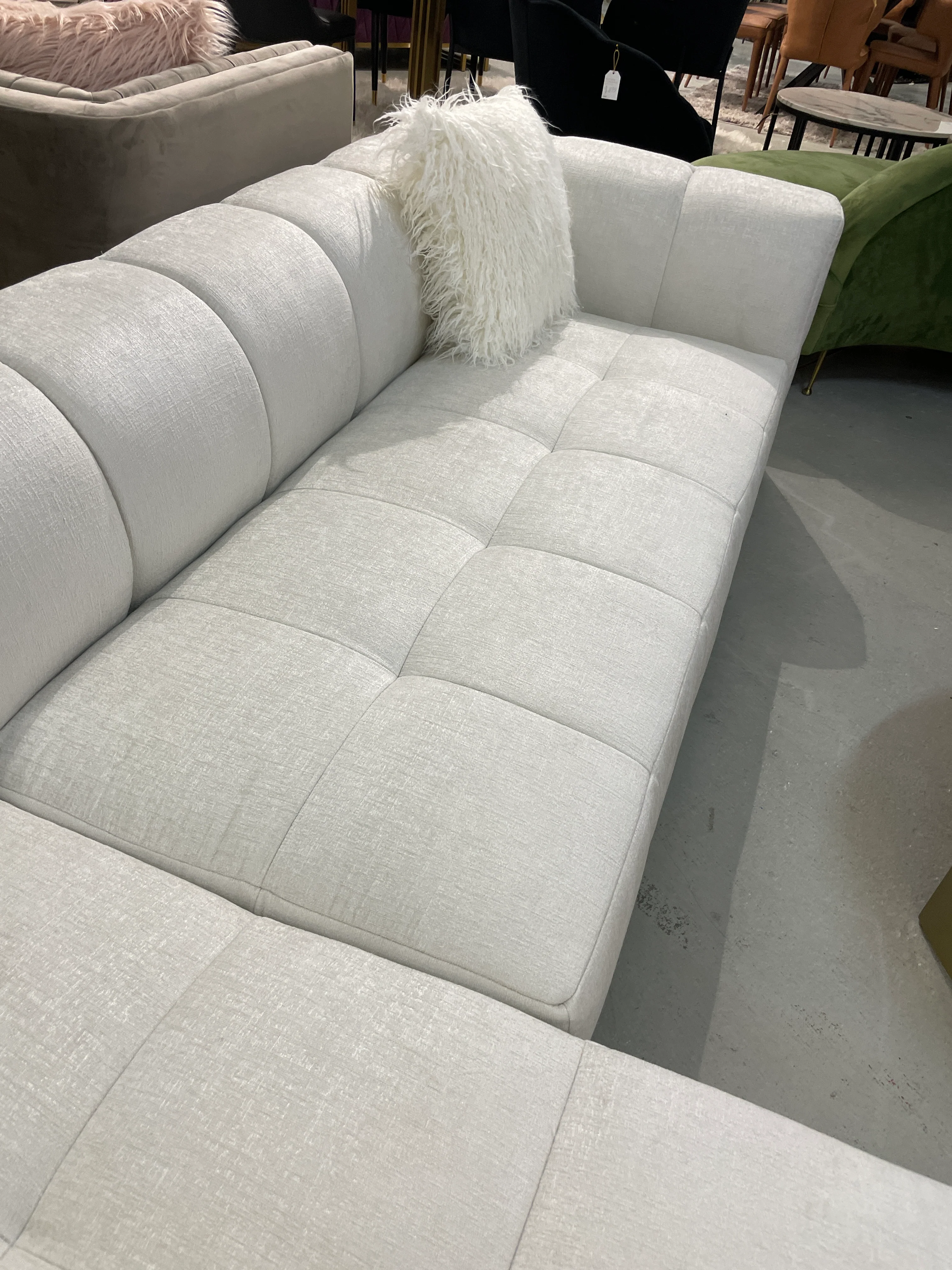 Sorrento Corner Sofa Textured Creme - Image 6