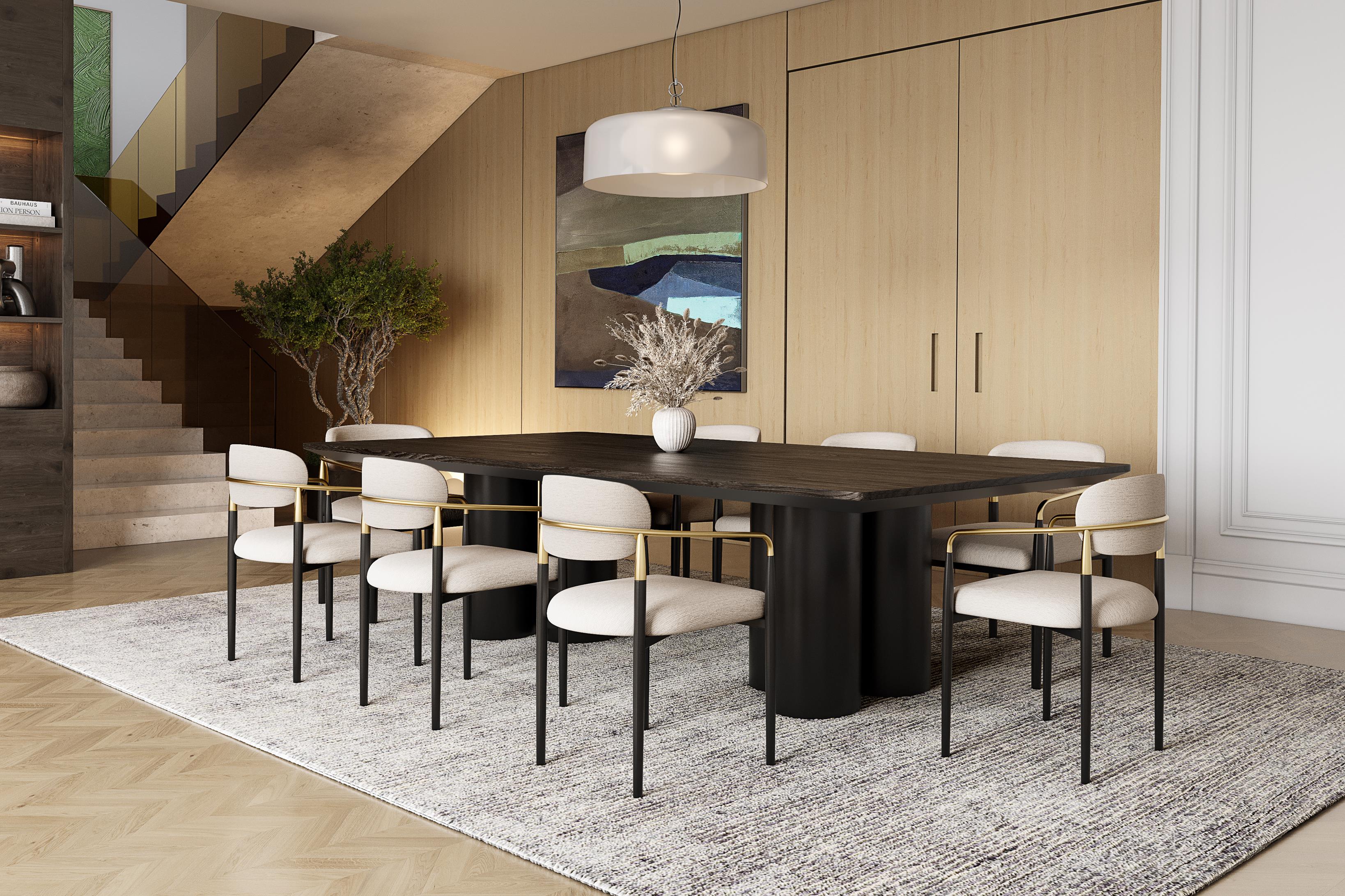 Trio Dining Table Black - 2.4m - Image 4