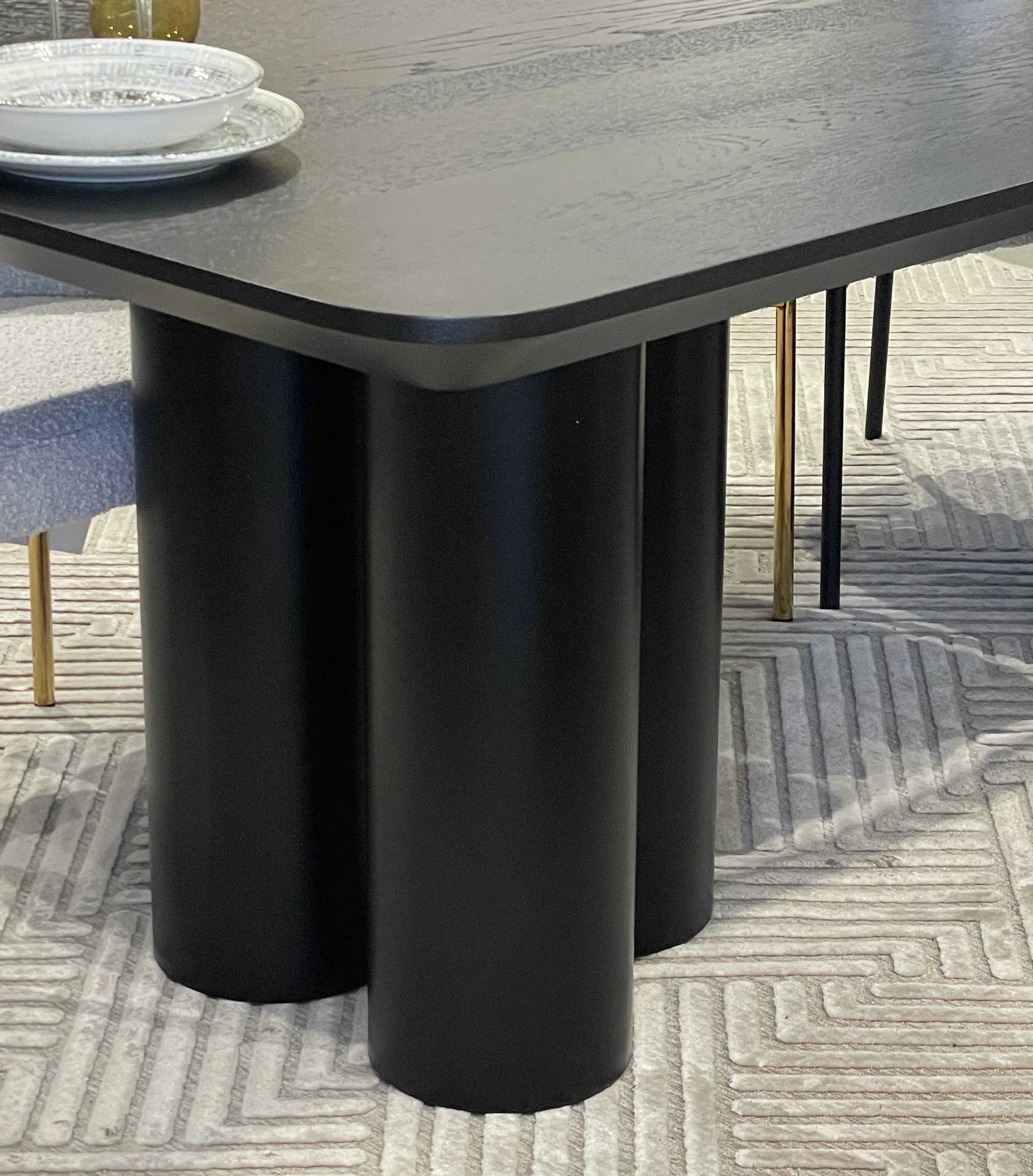 Trio Dining Table Black - 2.4m - Image 6