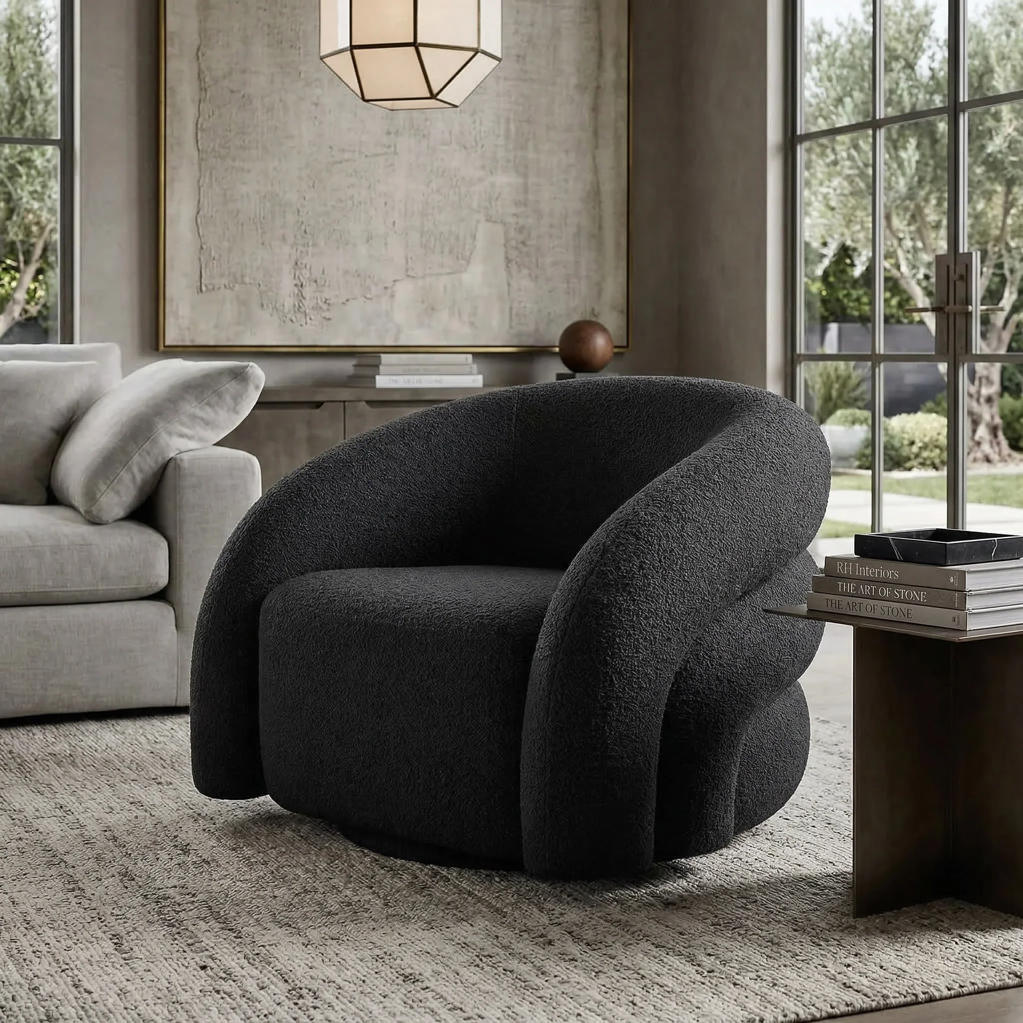 Ventosa Swivel Chair Black - Image 3