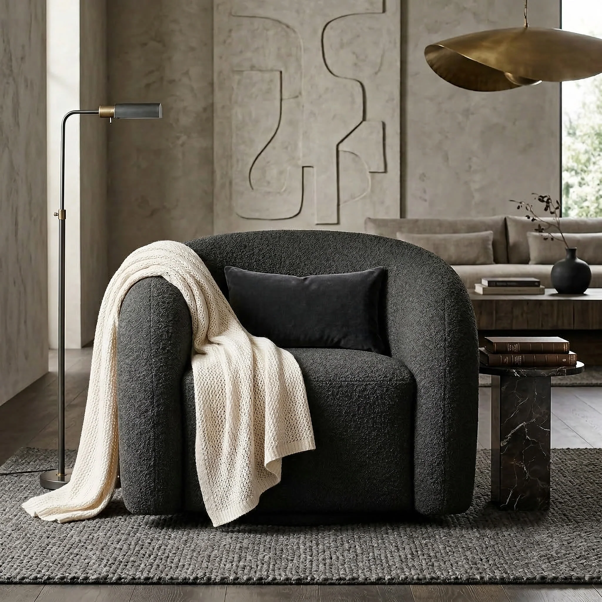 Ventosa Swivel Chair Black - Image 5