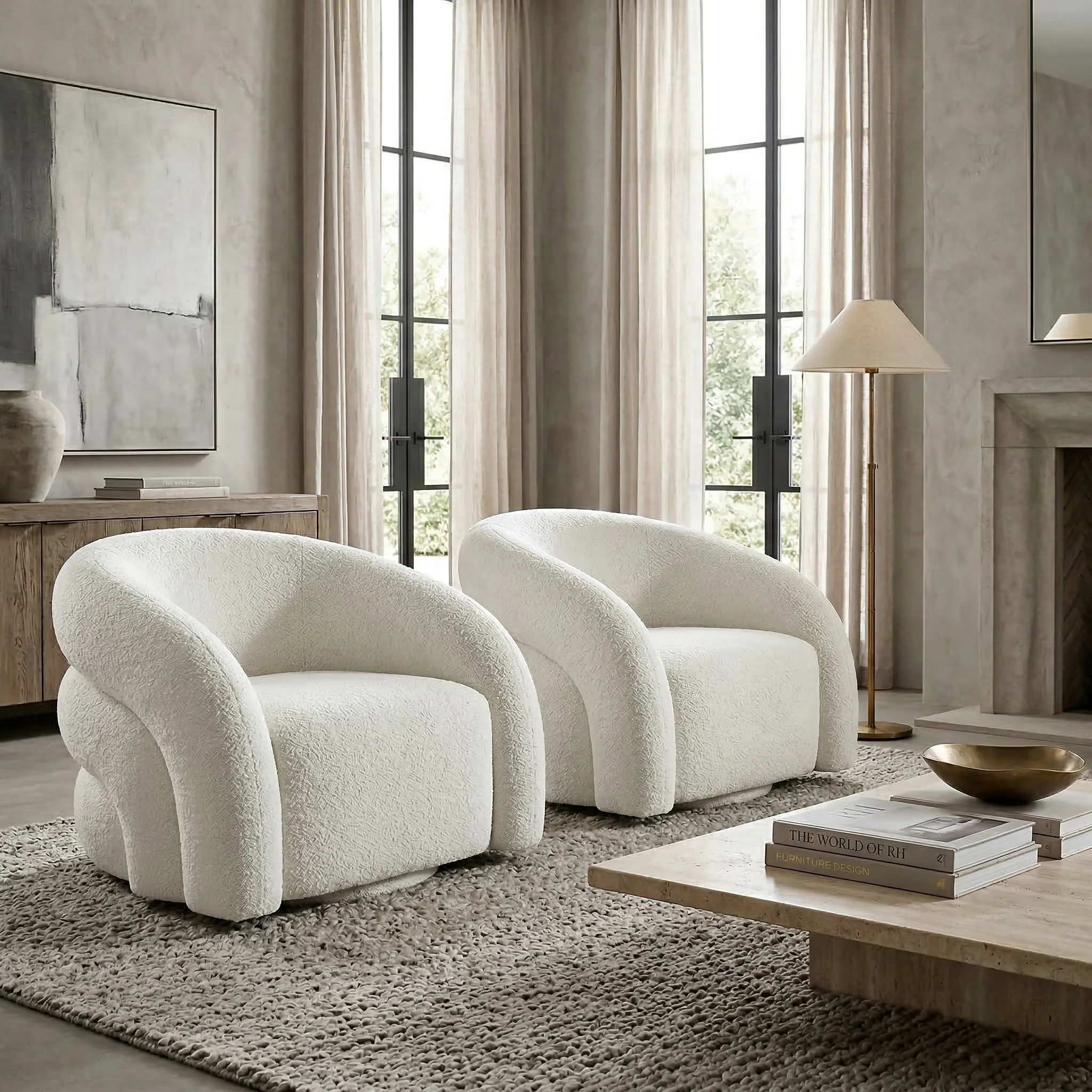Ventosa Swivel Chair White - Image 3