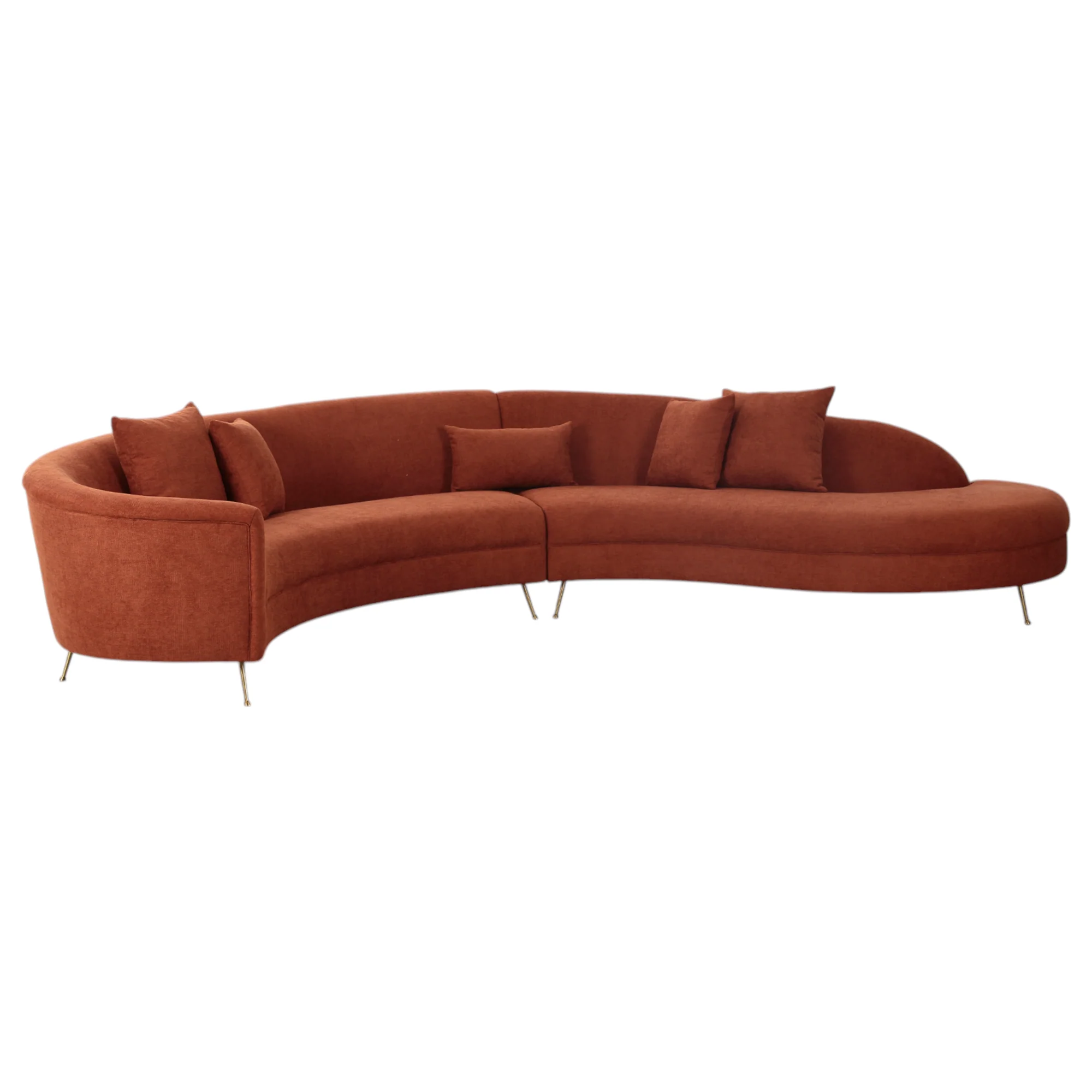 Verde Corner Sofa Rust - Image 3