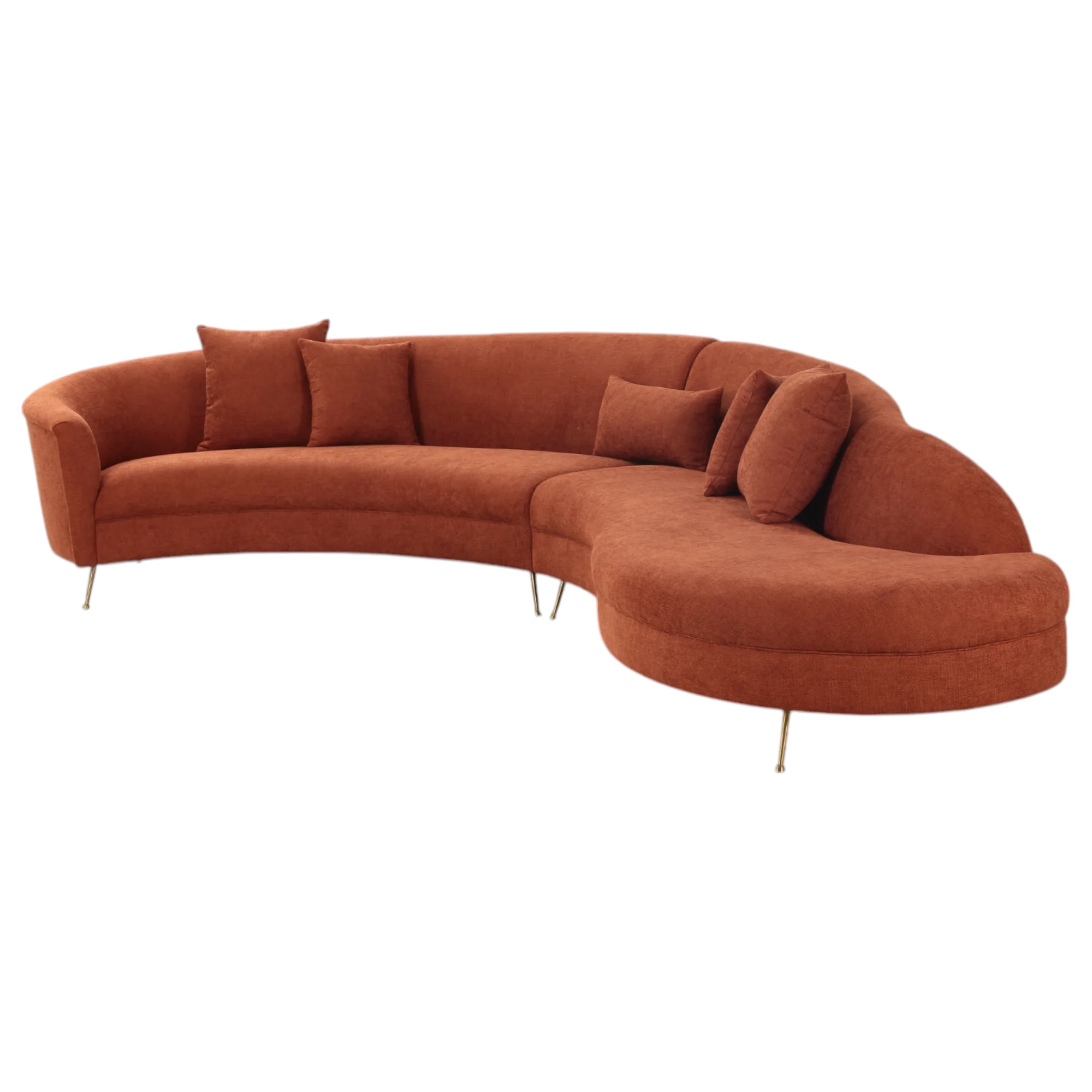 Verde Corner Sofa Rust - Image 4