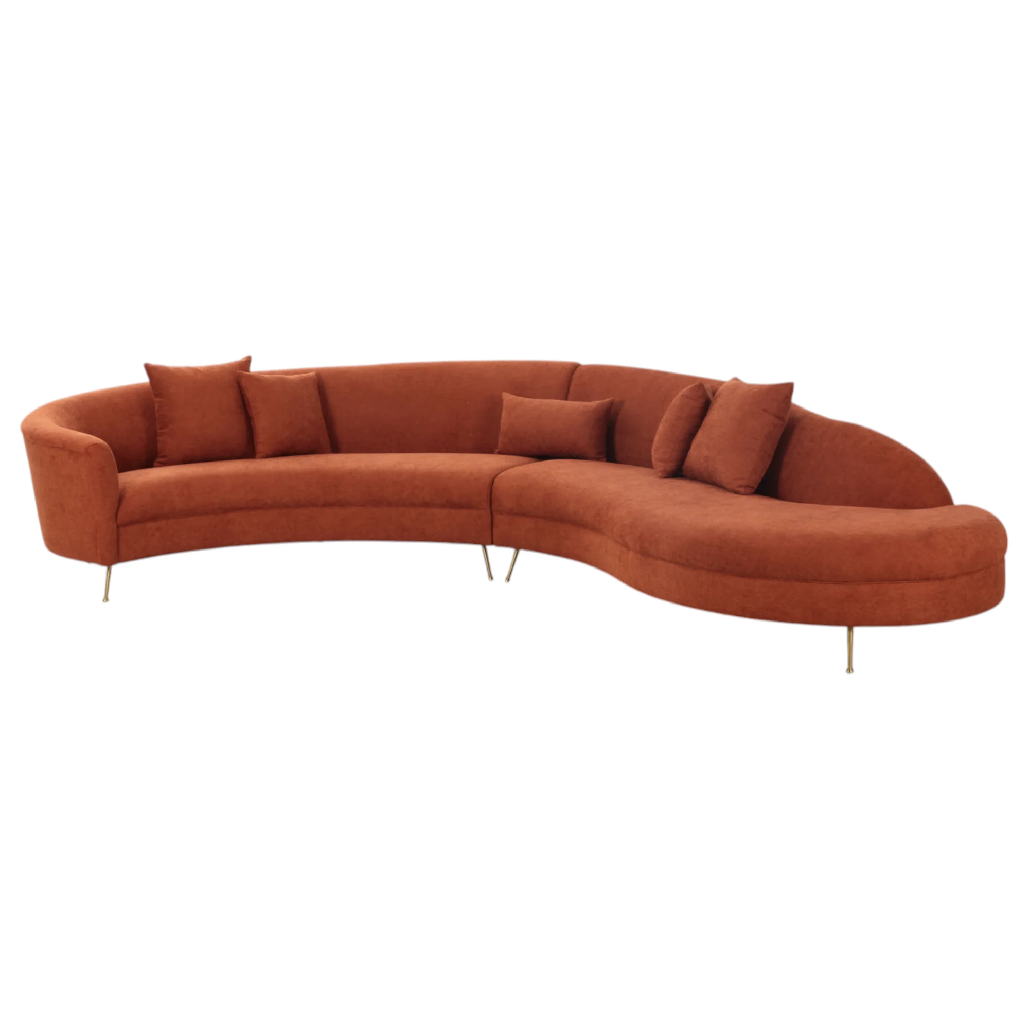 Verde Corner Sofa Rust - Image 5