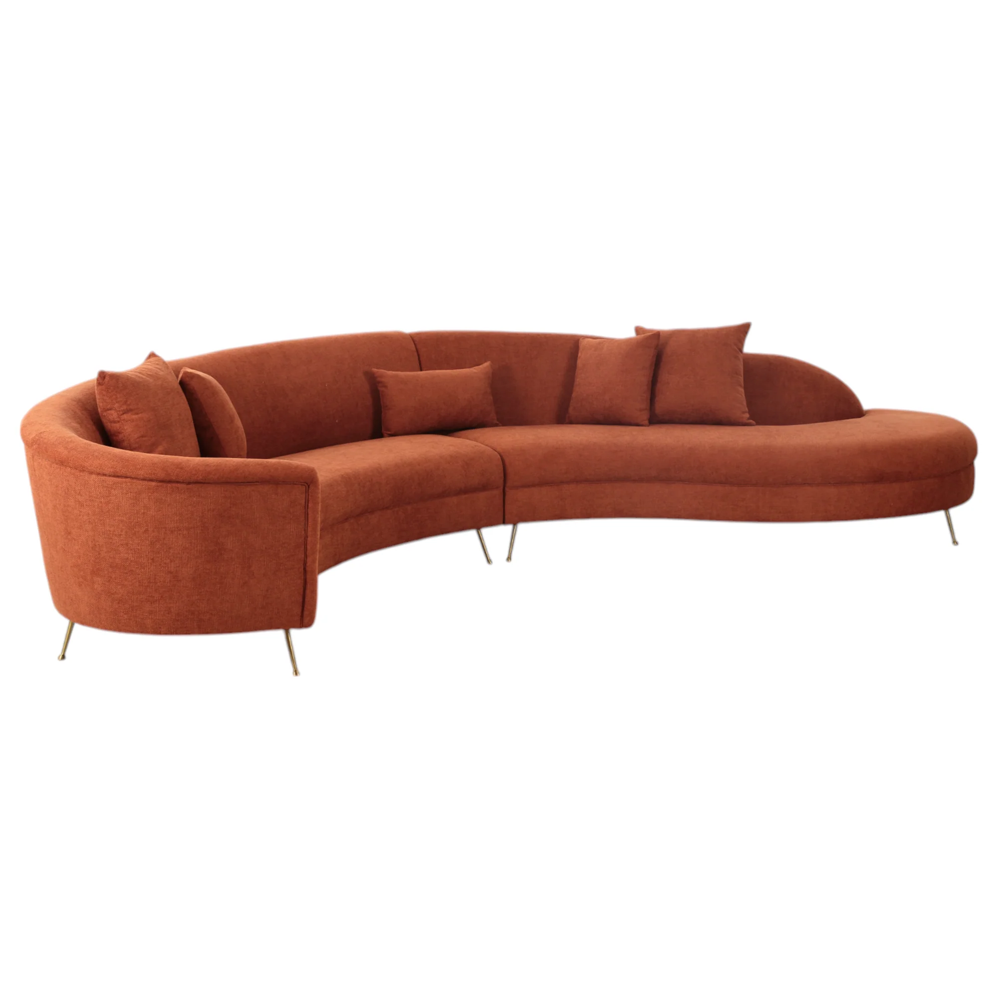 Verde Corner Sofa Rust - Image 6