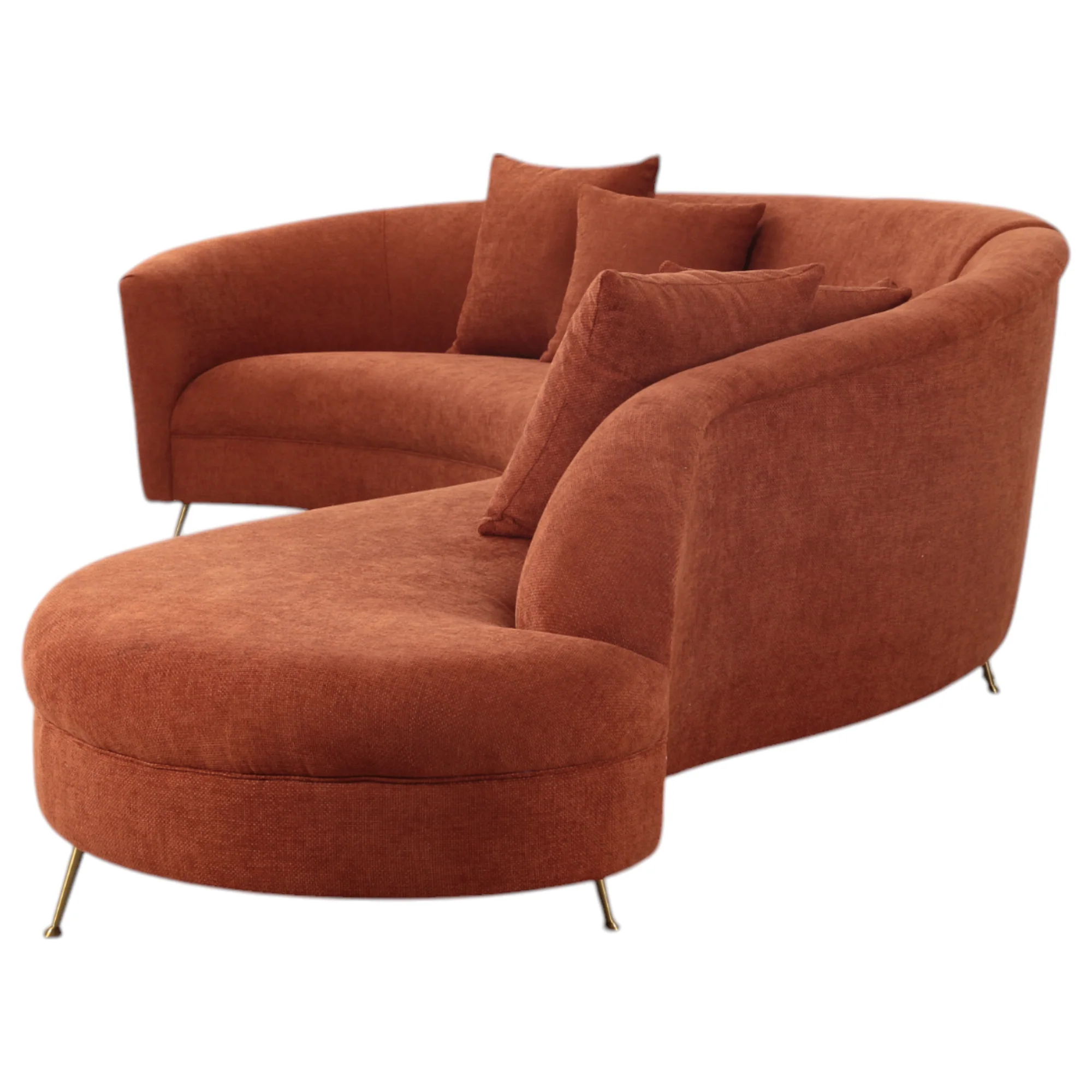 Verde Corner Sofa Rust - Image 7