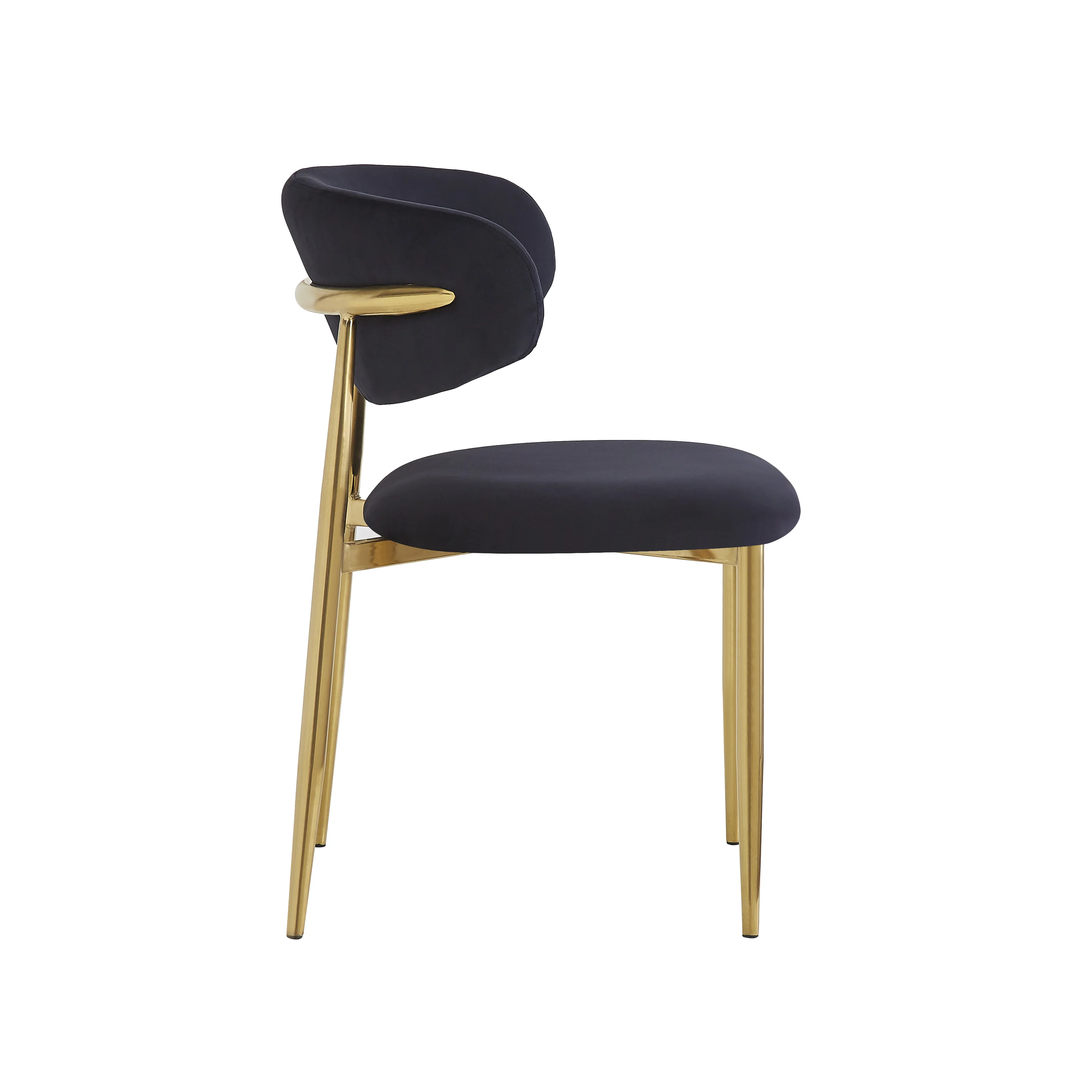 Victoria Dining Chair Black Velvet - Image 3