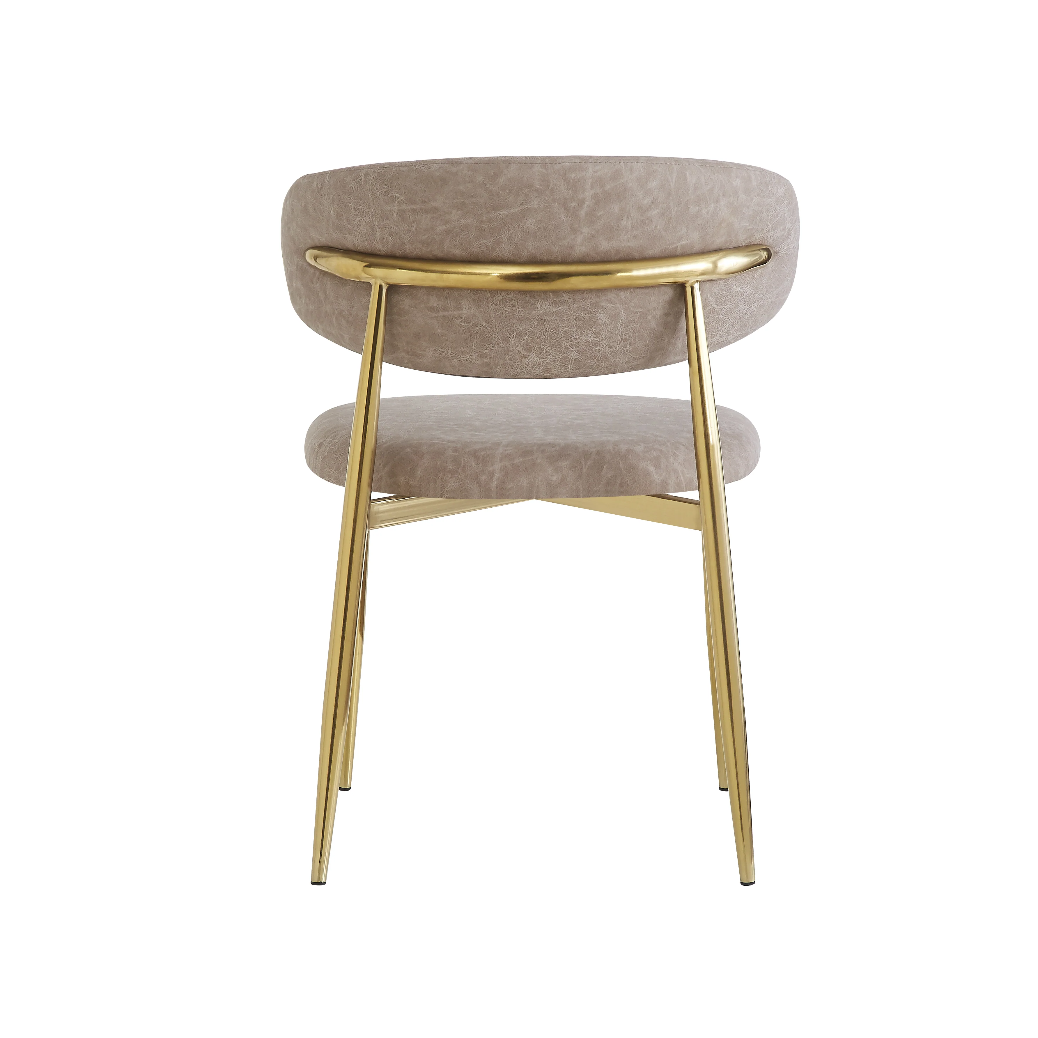 Victoria Dining Chair Mushroom Leather Look - Image 4