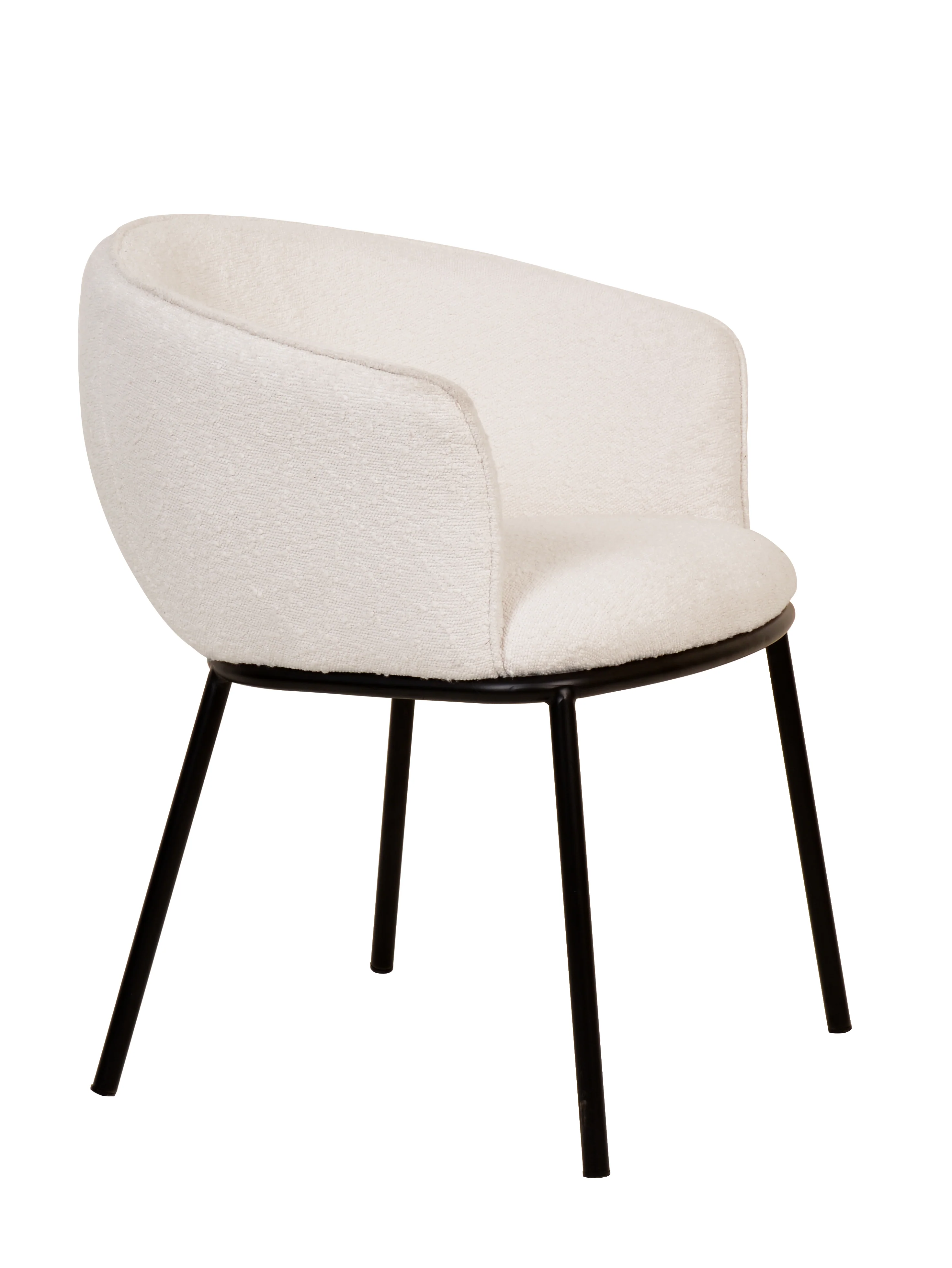 Zimmerman Dining Chair White Boucle - Image 4